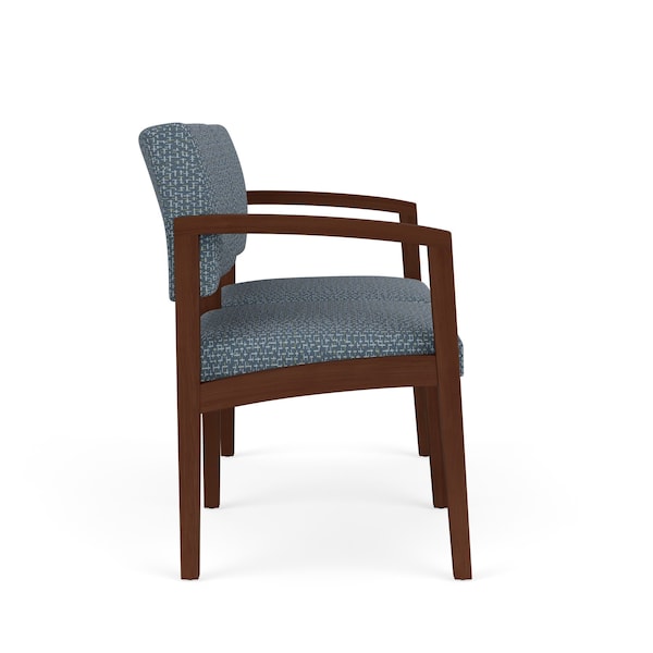 Lenox Wood 2 Seat Tandem Seating Wood Frame No Center Arm, Walnut, RF Serene Upholstery